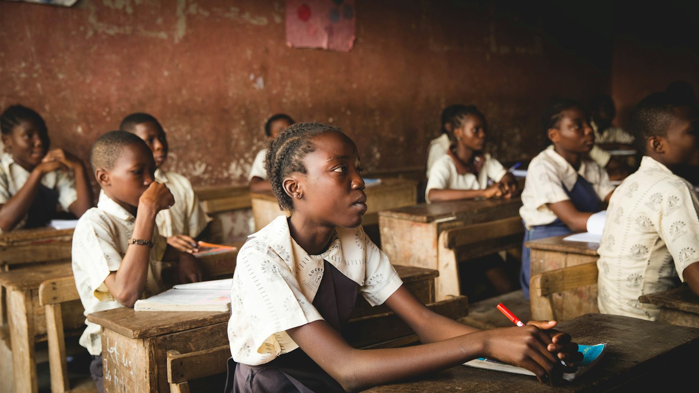 Pupils in a classroom in Lagos